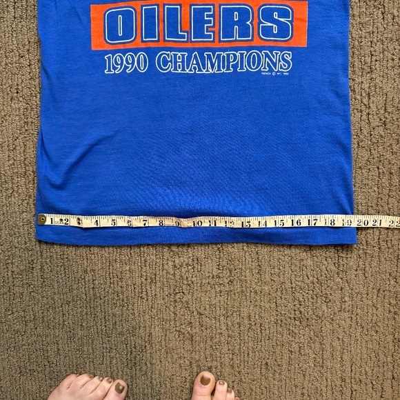 Vintage Edmonton Oilers 1990 Stanley Cup Champion T-Shirt - Picture 6 of 8